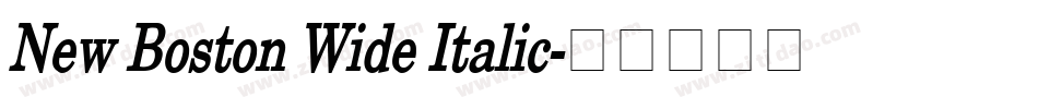 New Boston Wide Italic字体转换